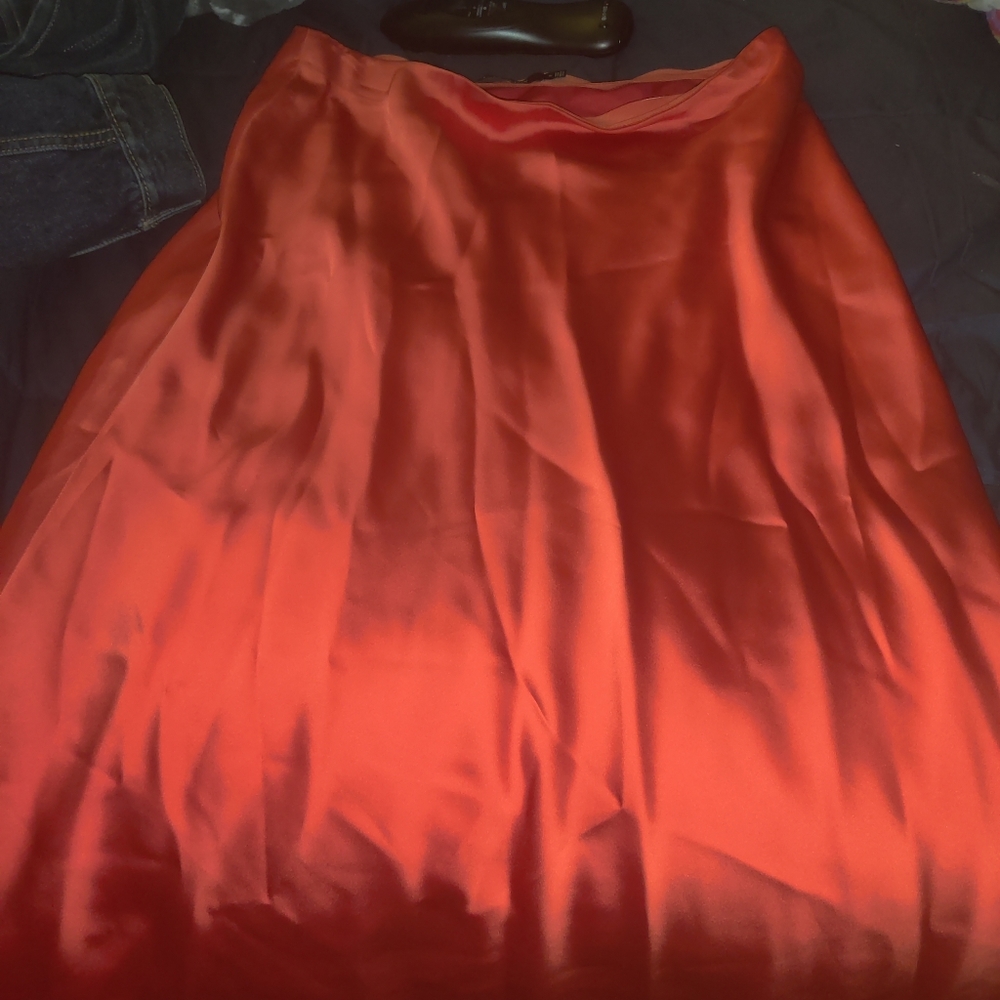 Orange Pencil Skirt